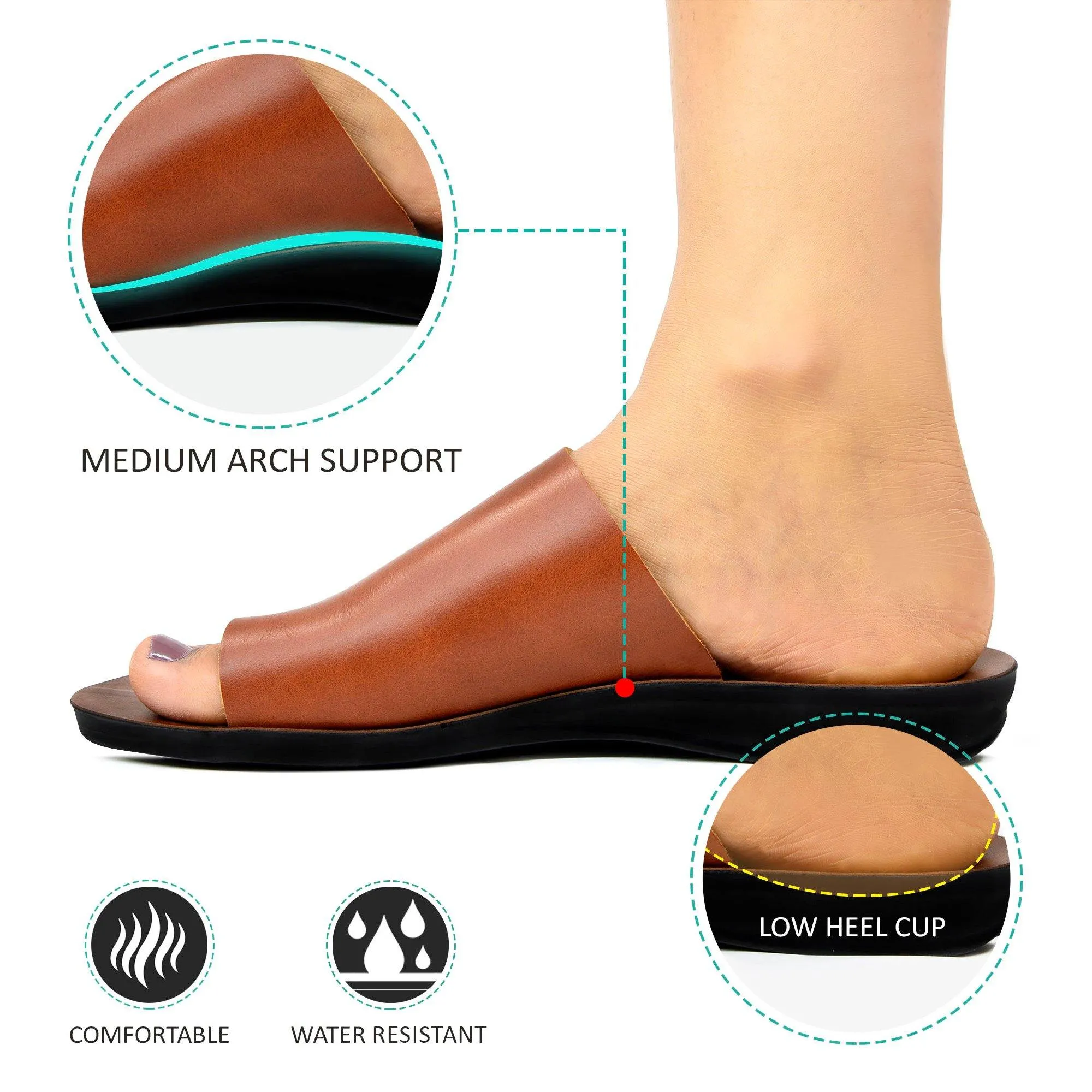 Aerosoft - Daffodil LS4830 Vintage Arch Support Outdoor Comfortable Walking Summer Sandals for Women
