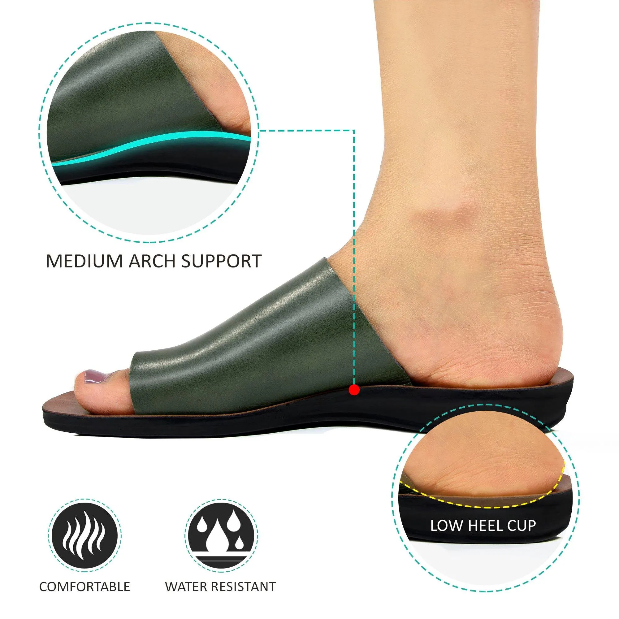 Aerosoft - Daffodil LS4830 Vintage Arch Support Outdoor Comfortable Walking Summer Sandals for Women