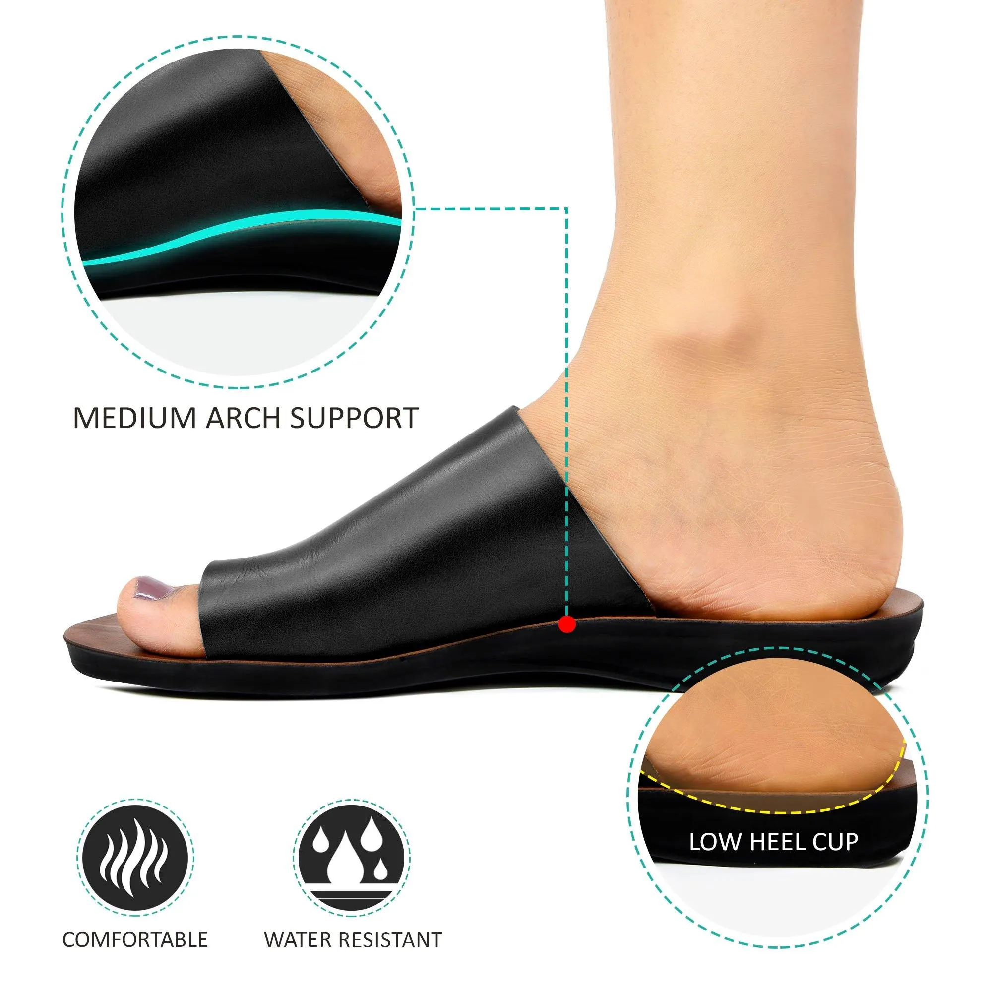Aerosoft - Daffodil LS4830 Vintage Arch Support Outdoor Comfortable Walking Summer Sandals for Women