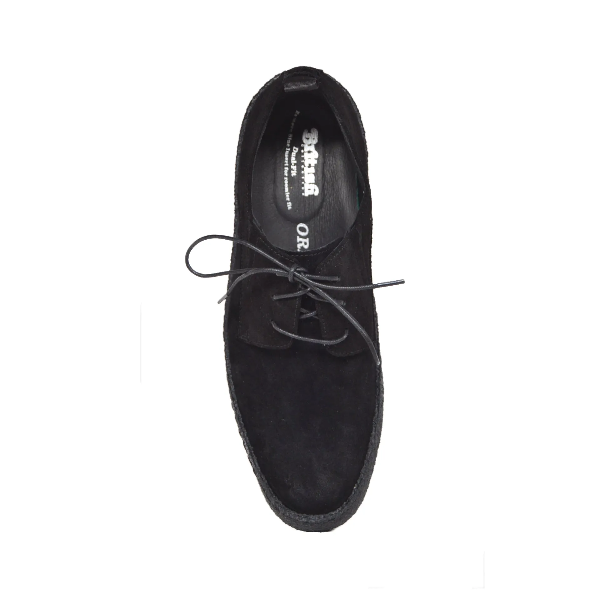 British Walkers Playboy Original Low Top Men's Black Suede Crepe Sole
