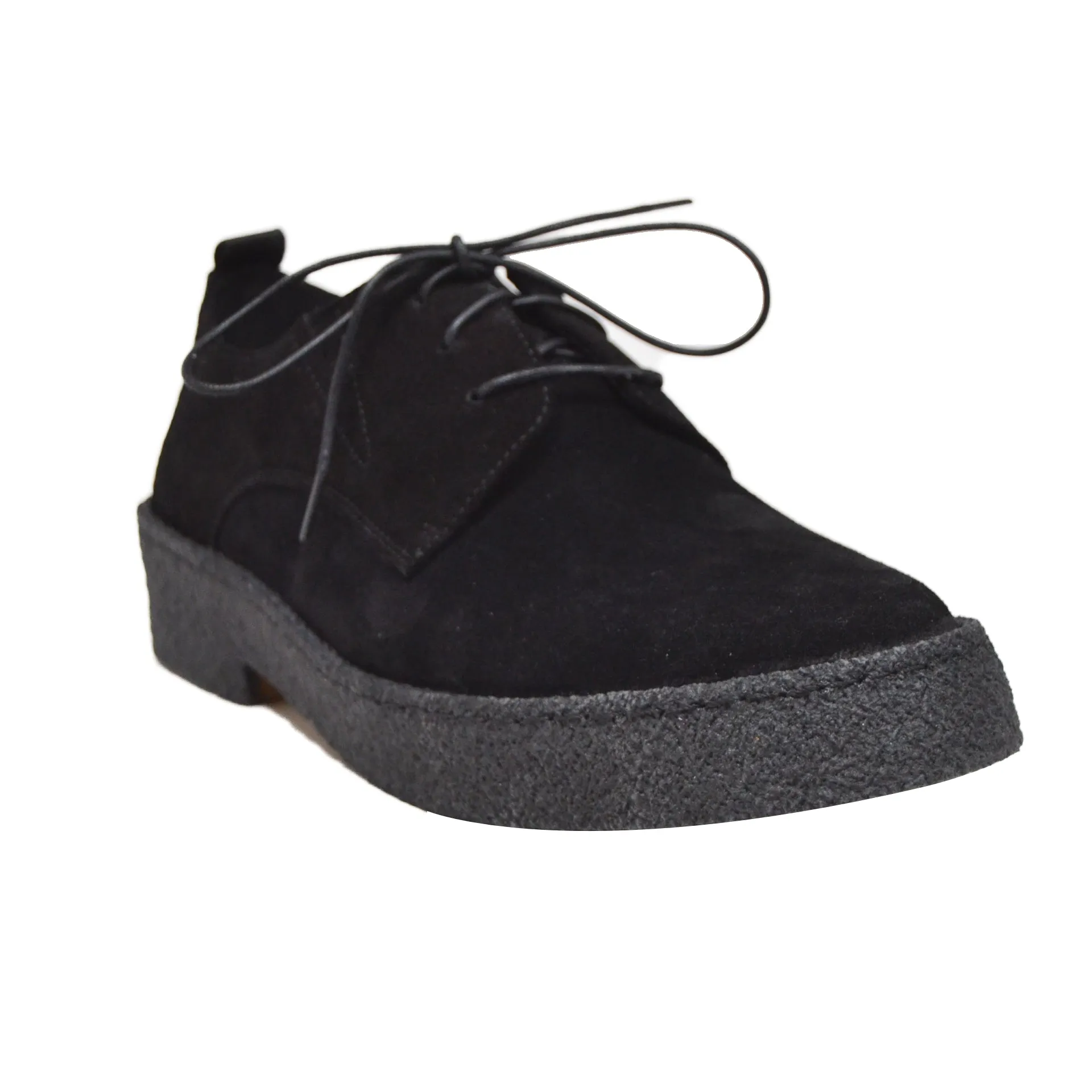 British Walkers Playboy Original Low Top Men's Black Suede Crepe Sole