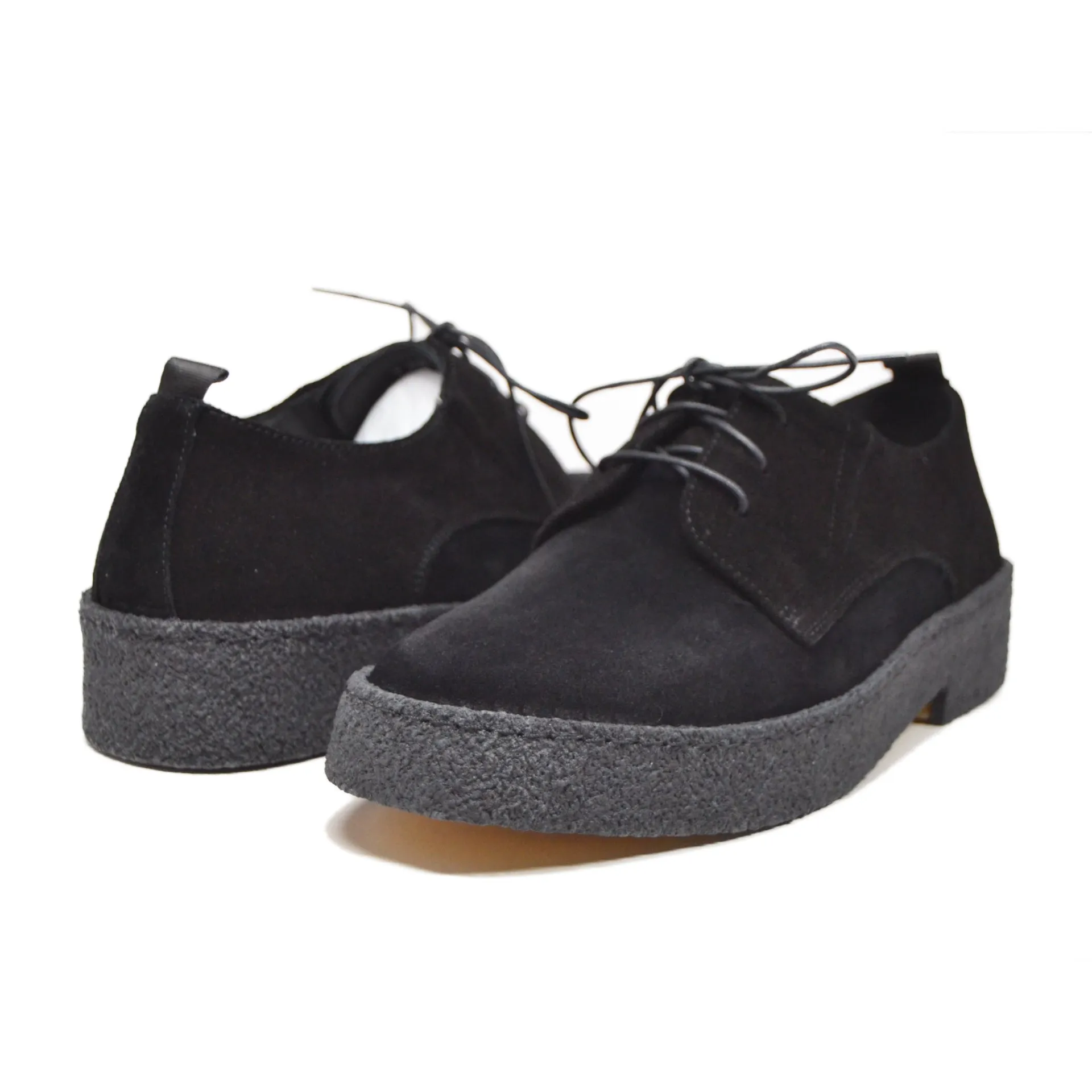 British Walkers Playboy Original Low Top Men's Black Suede Crepe Sole