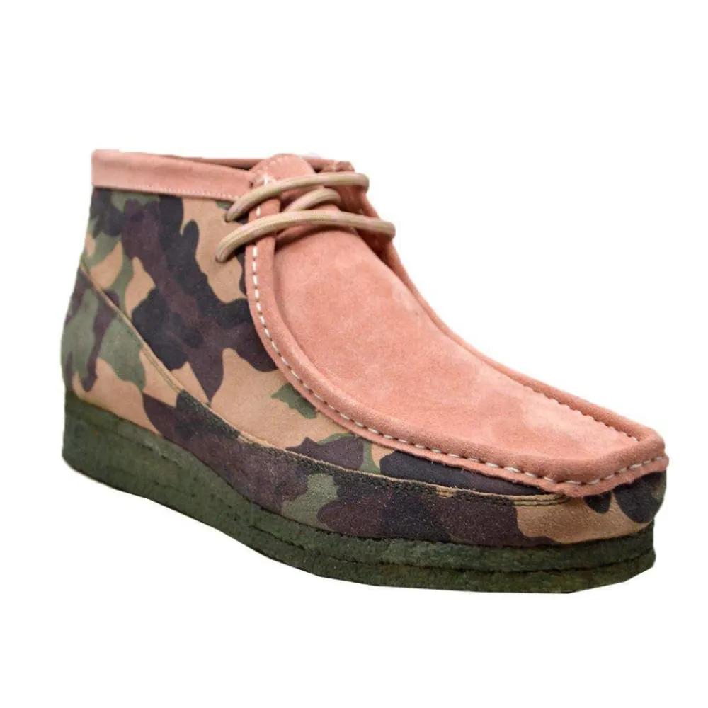 British Walkers Walker 200 Wallabee Boots Men's Camo Leather and Suede High Tops