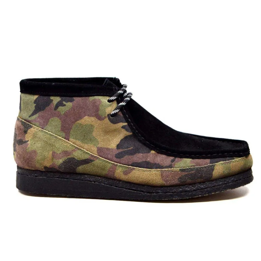 British Walkers Walker 200 Wallabee Boots Men's Camo Leather and Suede High Tops
