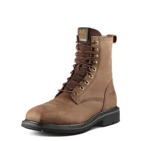 Cascade 8 inch Steel-Toe Wide Square Toe Work Boot Alamo Brown