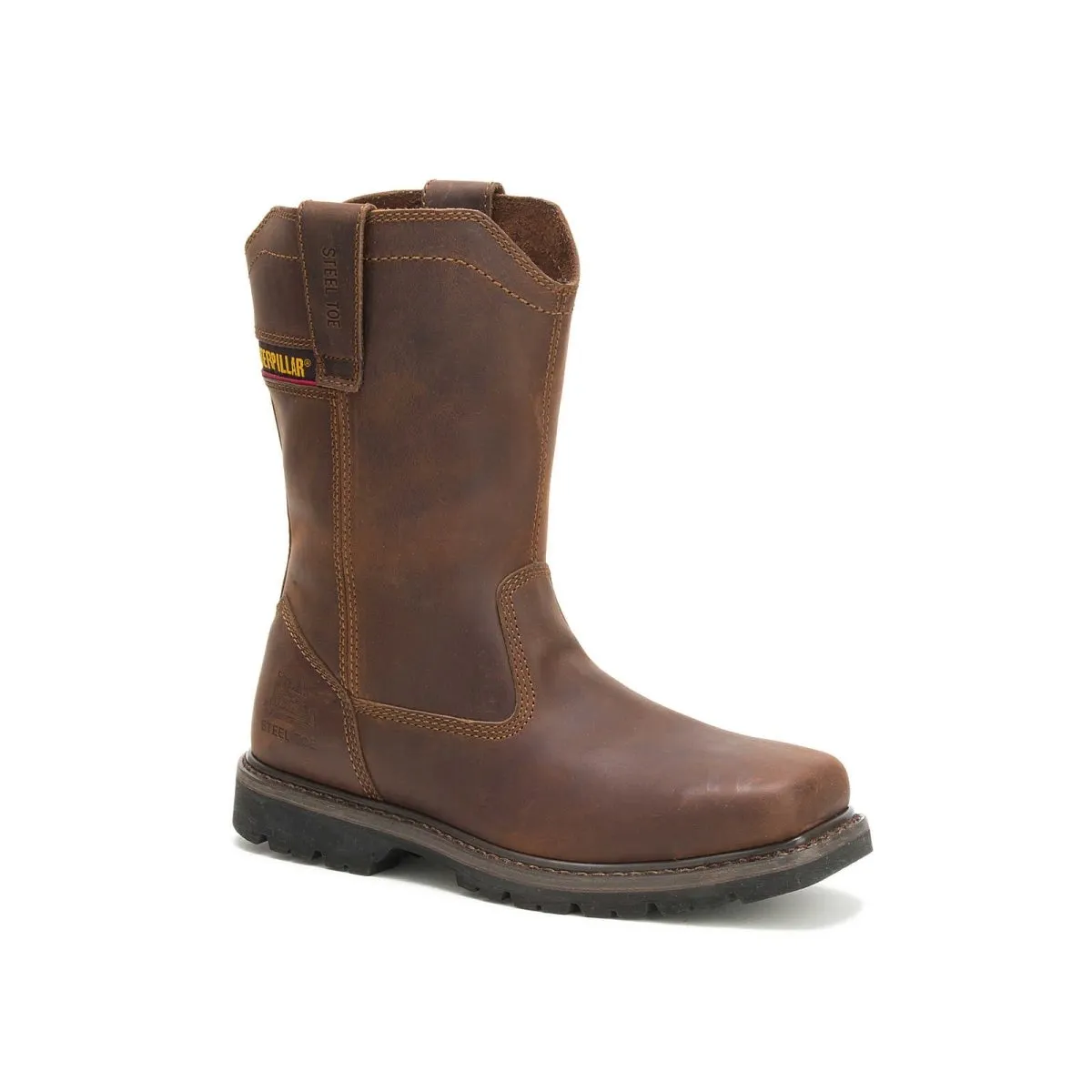 Caterpillar Wellston Men's Pull On Steel Toe Work Boot (p90439) In Dark Brown