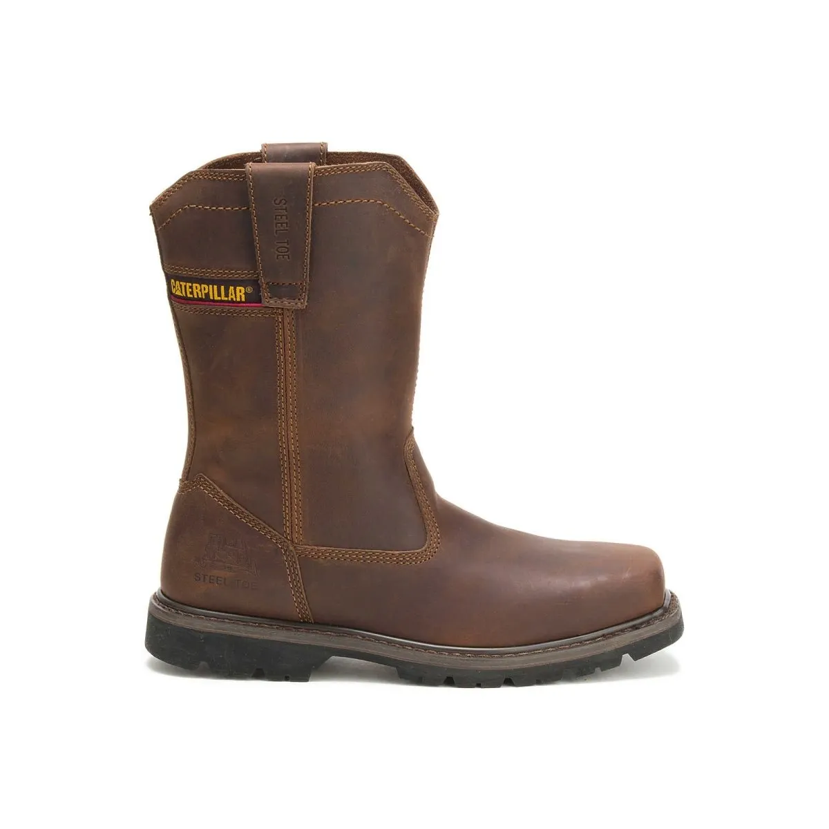 Caterpillar Wellston Men's Pull On Steel Toe Work Boot (p90439) In Dark Brown