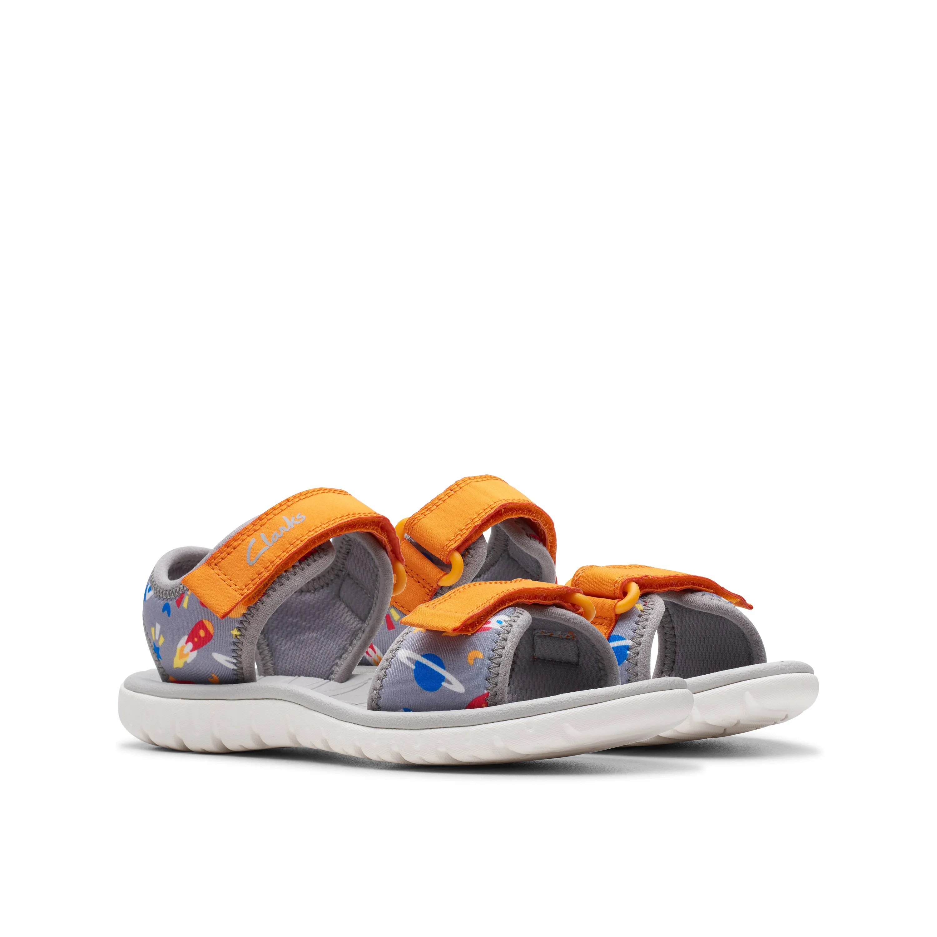 Clarks Surfing Tide K Boys Grey Rocket Water Friendly Sandal