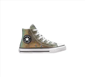Converse Women's Junior Winter Glitter Chuck Taylor All Star 672097C Shoes Gold UK 10-5.5
