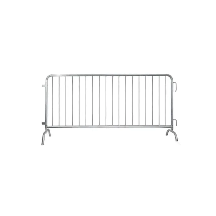 Crowdmaster® Crowd Control Hot Dipped Galvanized Heavy Duty Steel Barricade - Bridge Feet - 6.5 Ft Long