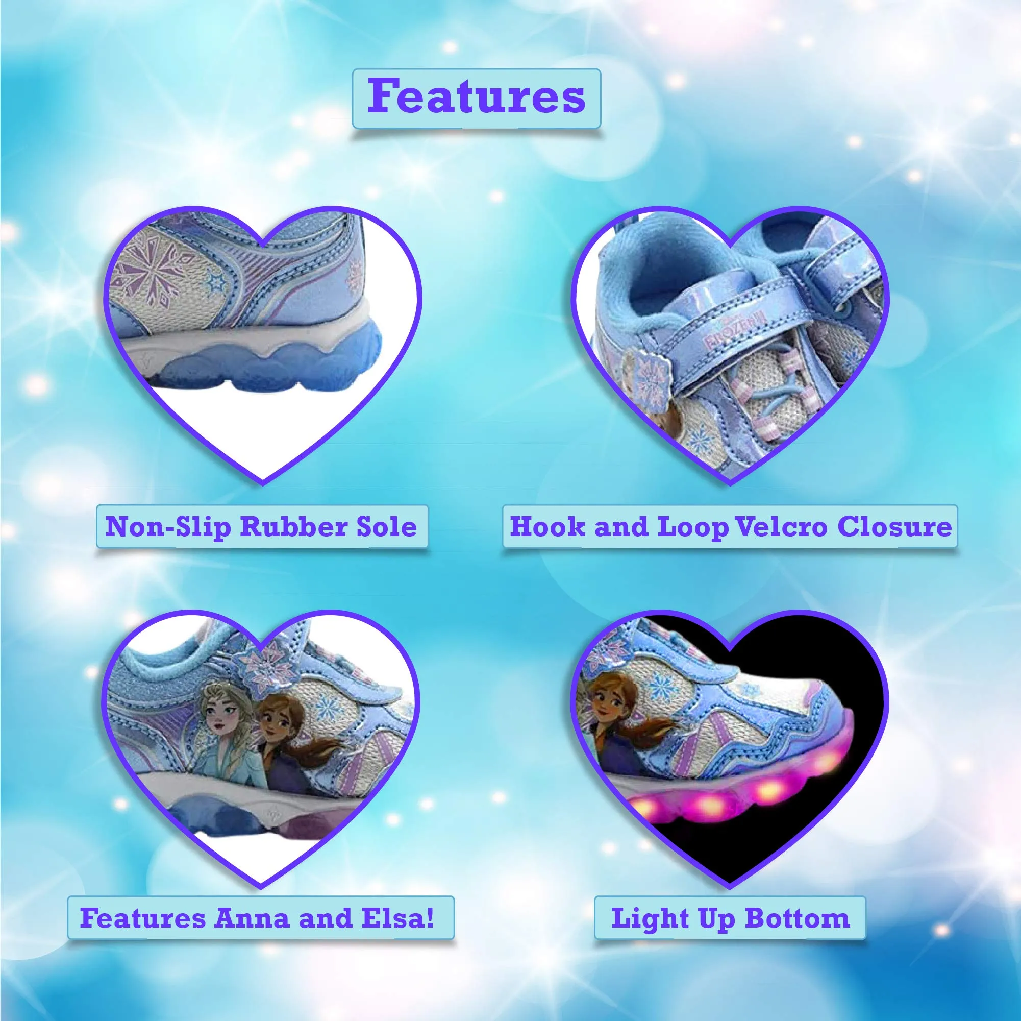 Disney Frozen 2 Girls Lighted Athletic Sneaker (Toddler/Little Kid)