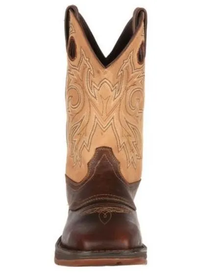 Durango Rebel Men's Steel Toe EH Saddle Up Pull On Leather Western Boot DB019