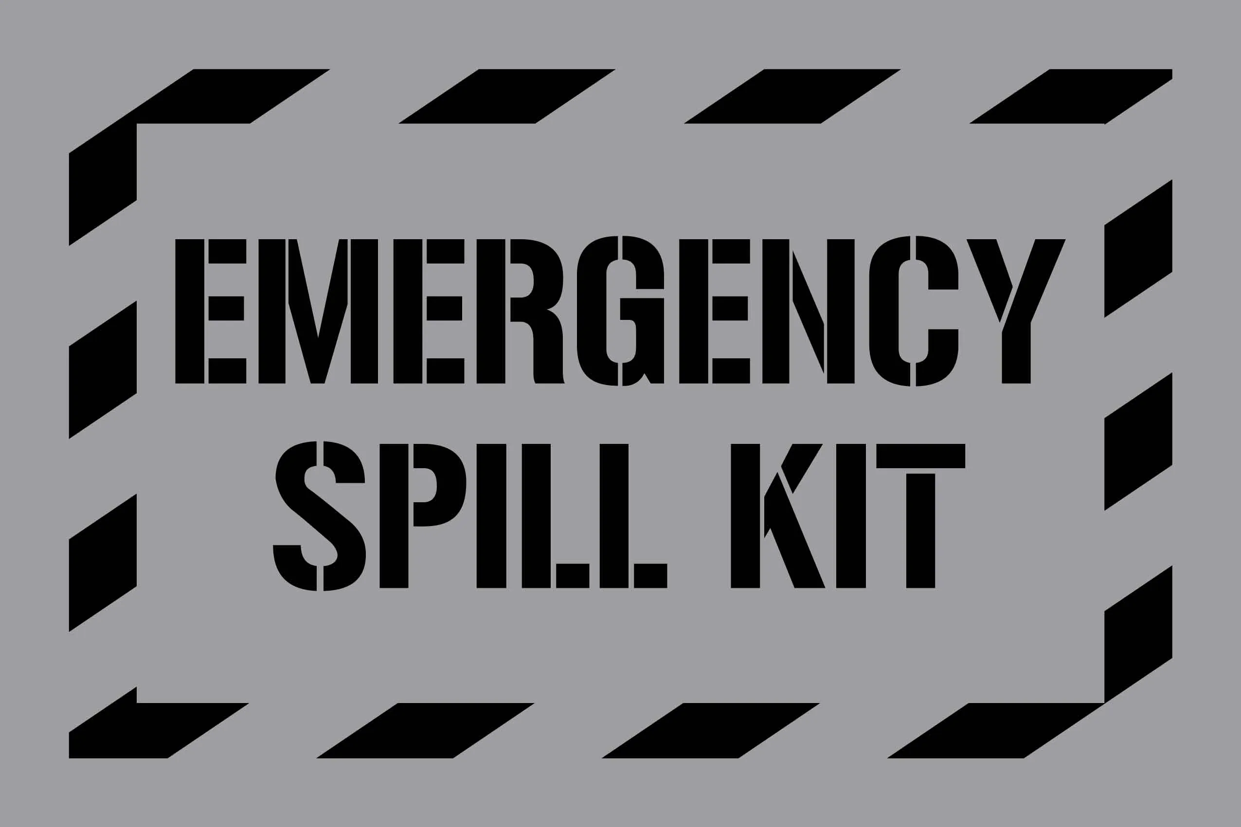 Emergency Spill Kit - Aluminium Composite Stencil