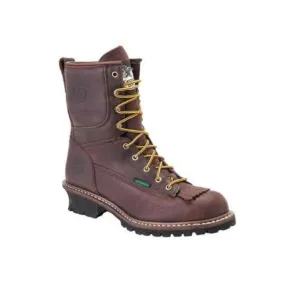 Georgia Boot Loggers Men's Waterproof Soft Toe Work Boots G7113 In Brown
