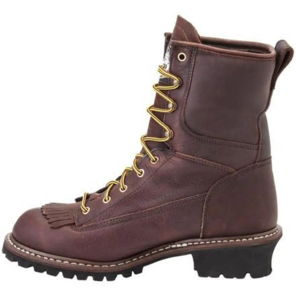 Georgia Boot Loggers Men's Waterproof Soft Toe Work Boots G7113 In Brown