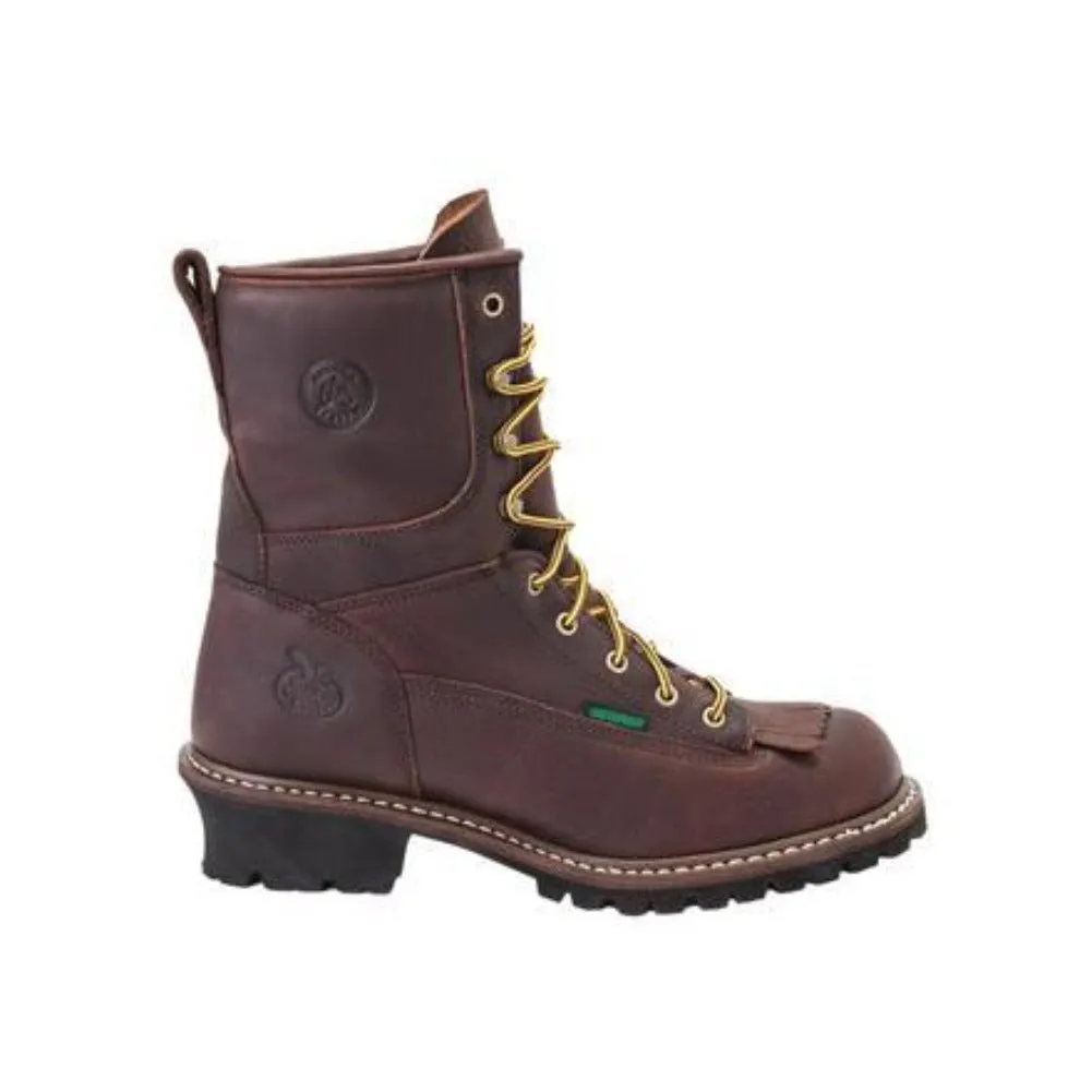 Georgia Boot Loggers Men's Waterproof Soft Toe Work Boots G7113 In Brown