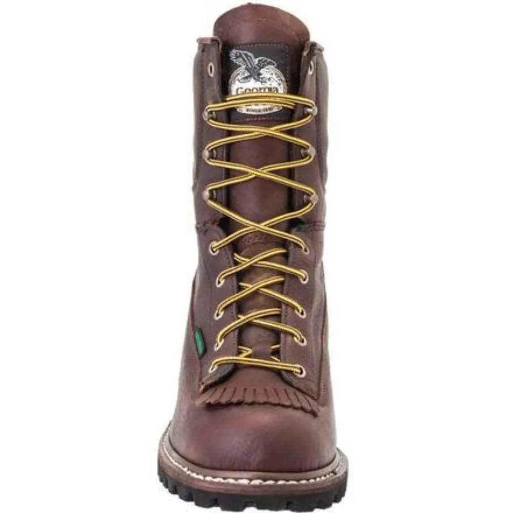Georgia Boot Loggers Men's Waterproof Soft Toe Work Boots G7113 In Brown