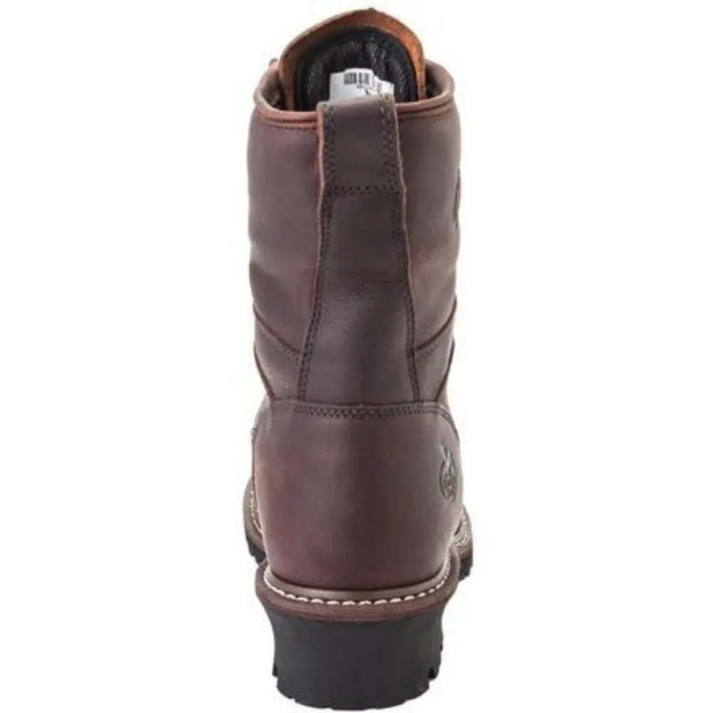 Georgia Boot Loggers Men's Waterproof Soft Toe Work Boots G7113 In Brown