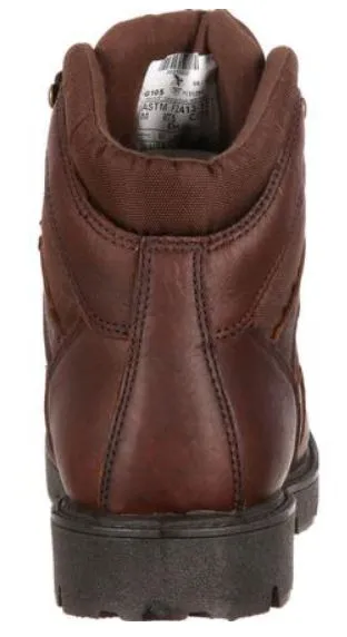 Georgia Men's Brown Leather Steel Toe Electrical Hazard Waterproof Lace-Up Work Boot G105