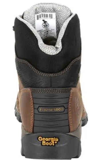 Georgia Men's Brown Leather Steel Toe Waterproof Lace-Up Work Boot GB00313