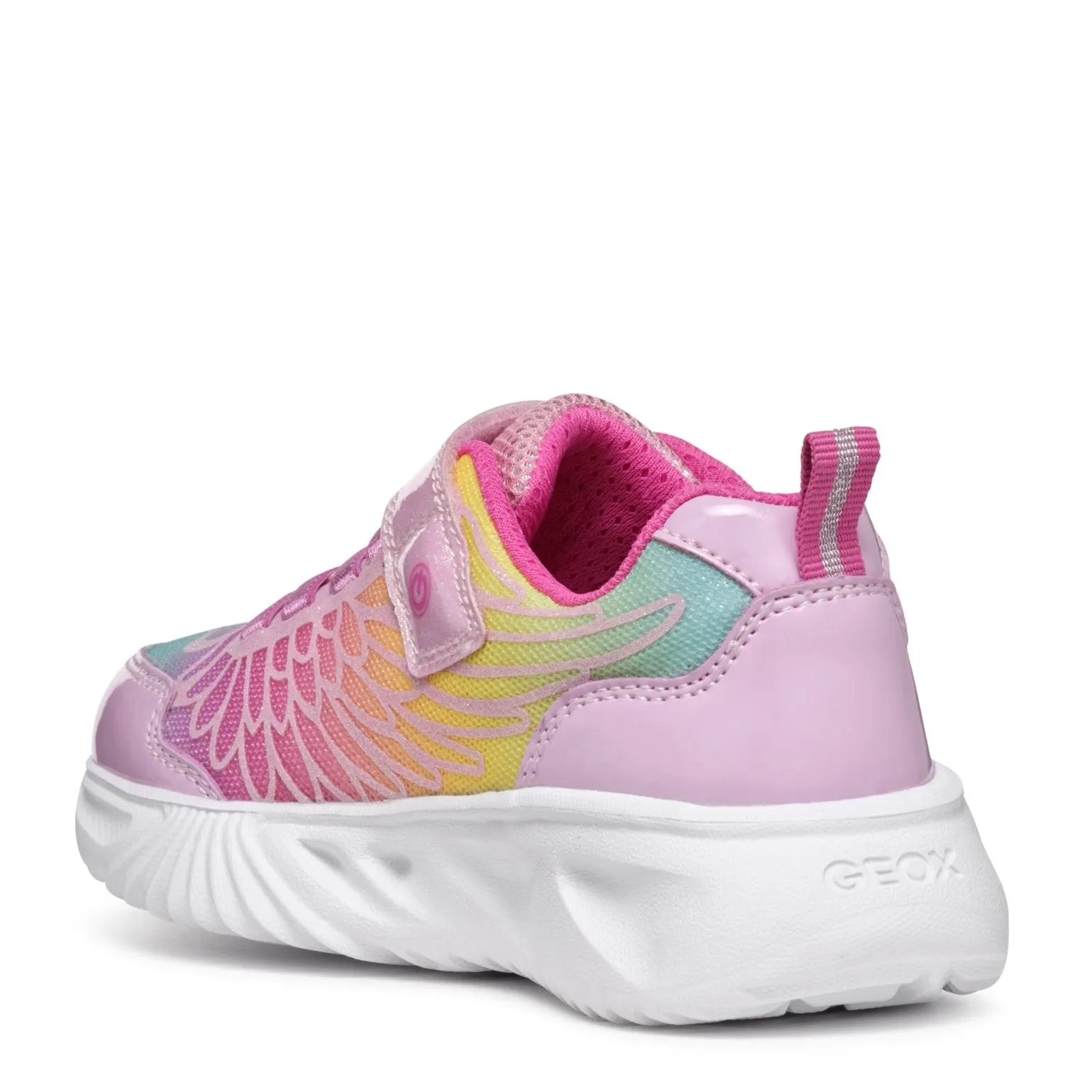 Geox Girls Trainer J Assister Lights Pink/Multicolour