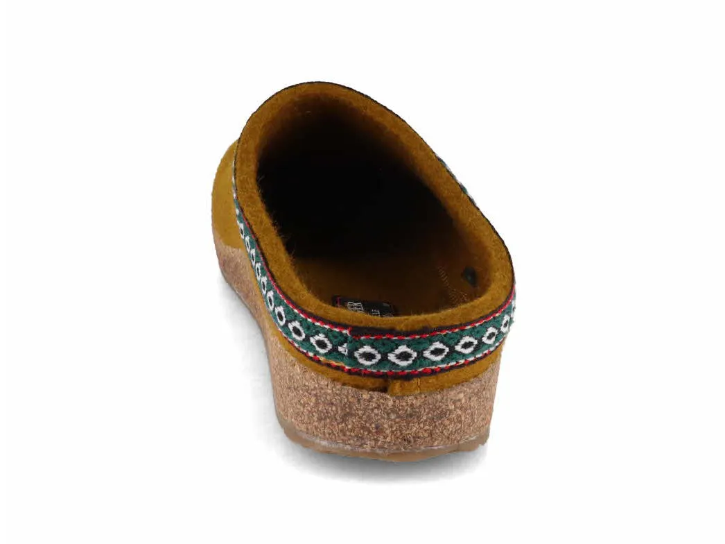 HAFLINGER Men Women Clogs 'Grizzly Franzl', masala