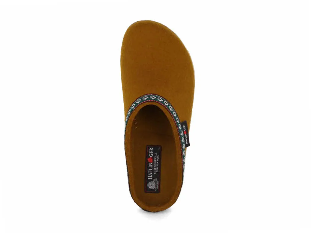 HAFLINGER Men Women Clogs 'Grizzly Franzl', masala