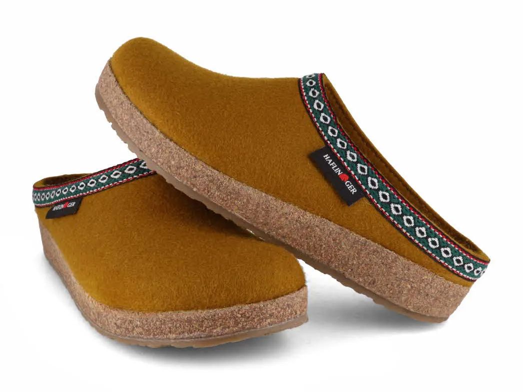 HAFLINGER Men Women Clogs 'Grizzly Franzl', masala