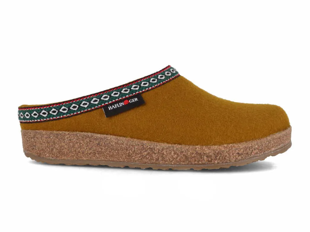 HAFLINGER Men Women Clogs 'Grizzly Franzl', masala