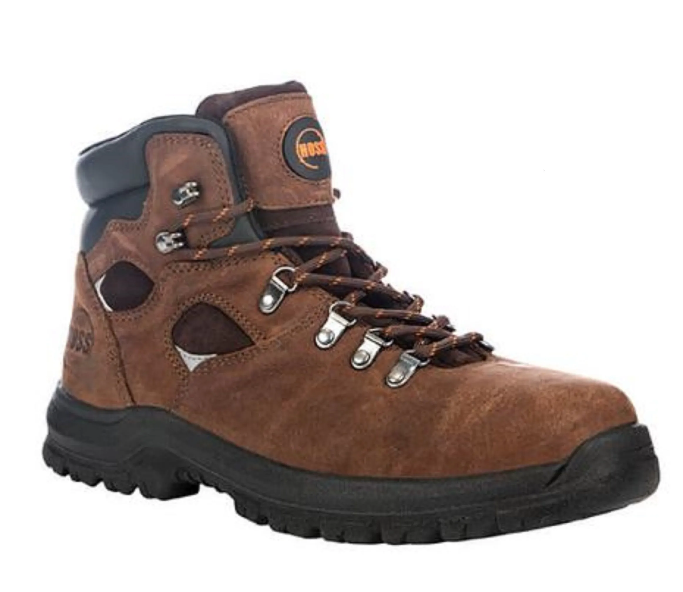 Hoss Men's Brown Steel Toe Electrical Hazard Waterproof Work Boot 60421