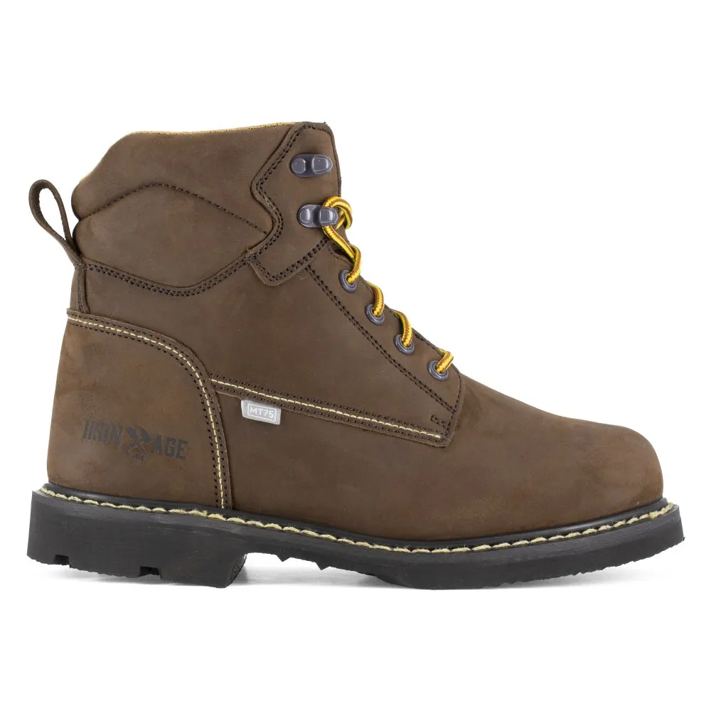 Iron Age 6" Men's Work Boot Steel Toe Groundbreaker Ia5014 In Brown