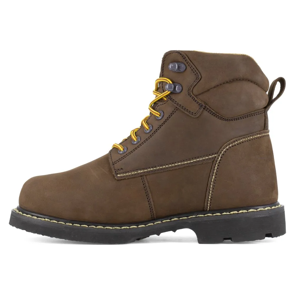 Iron Age 6" Men's Work Boot Steel Toe Groundbreaker Ia5014 In Brown