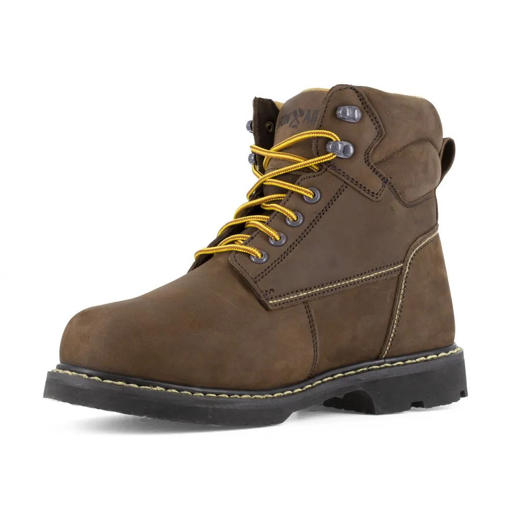 Iron Age 6" Men's Work Boot Steel Toe Groundbreaker Ia5014 In Brown