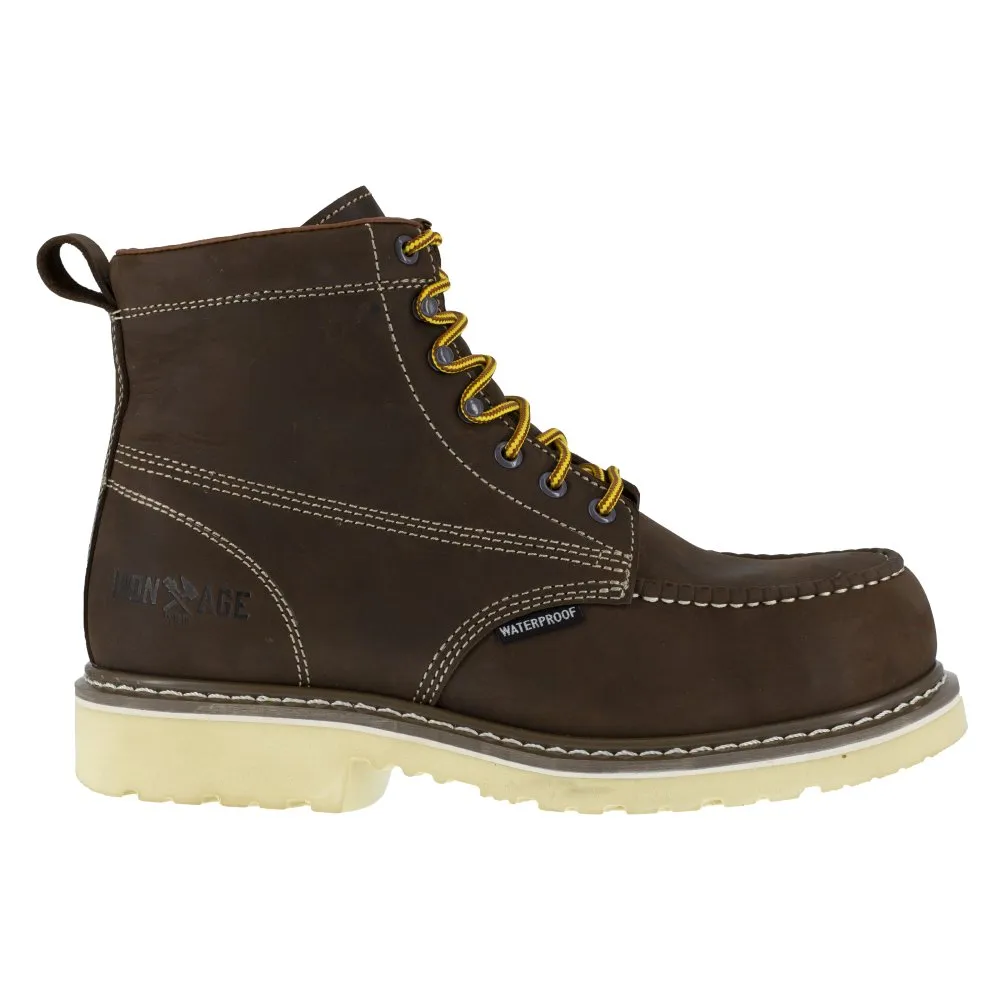 Iron Age 6" Men's Work Boot Waterproof Composite Toe Solidifier Ia5062 In Brown