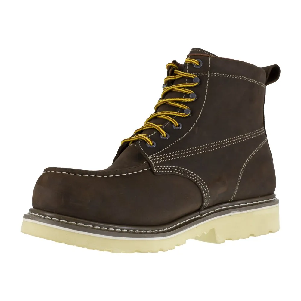 Iron Age 6" Men's Work Boot Waterproof Composite Toe Solidifier Ia5062 In Brown