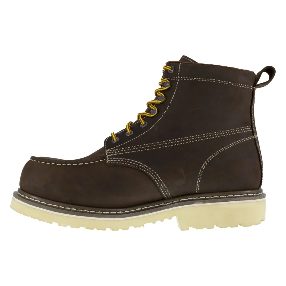 Iron Age 6" Men's Work Boot Waterproof Composite Toe Solidifier Ia5062 In Brown