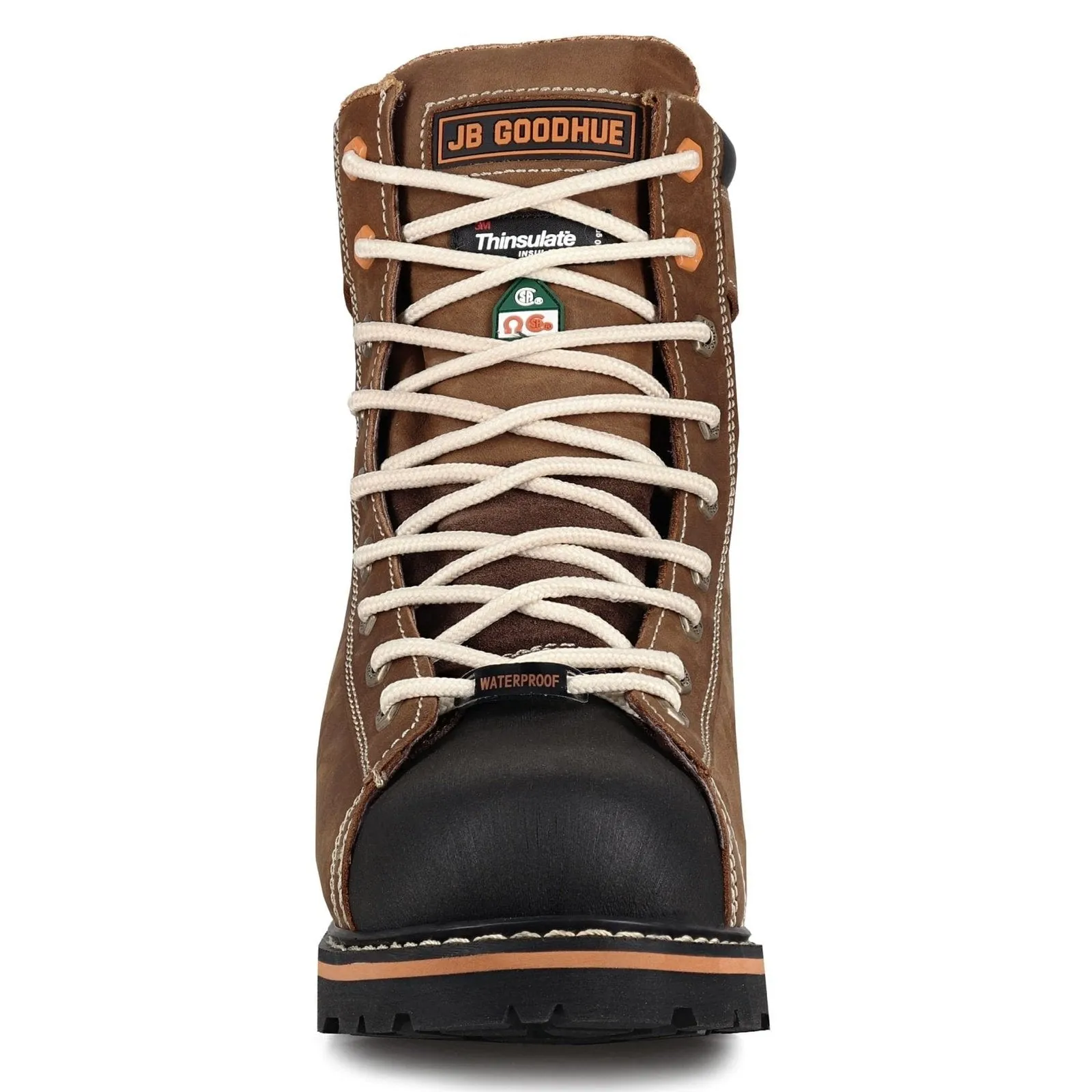 JB Goodhue Men's Work Boots Rigger Waterproof Steel Toe 07889 Tan