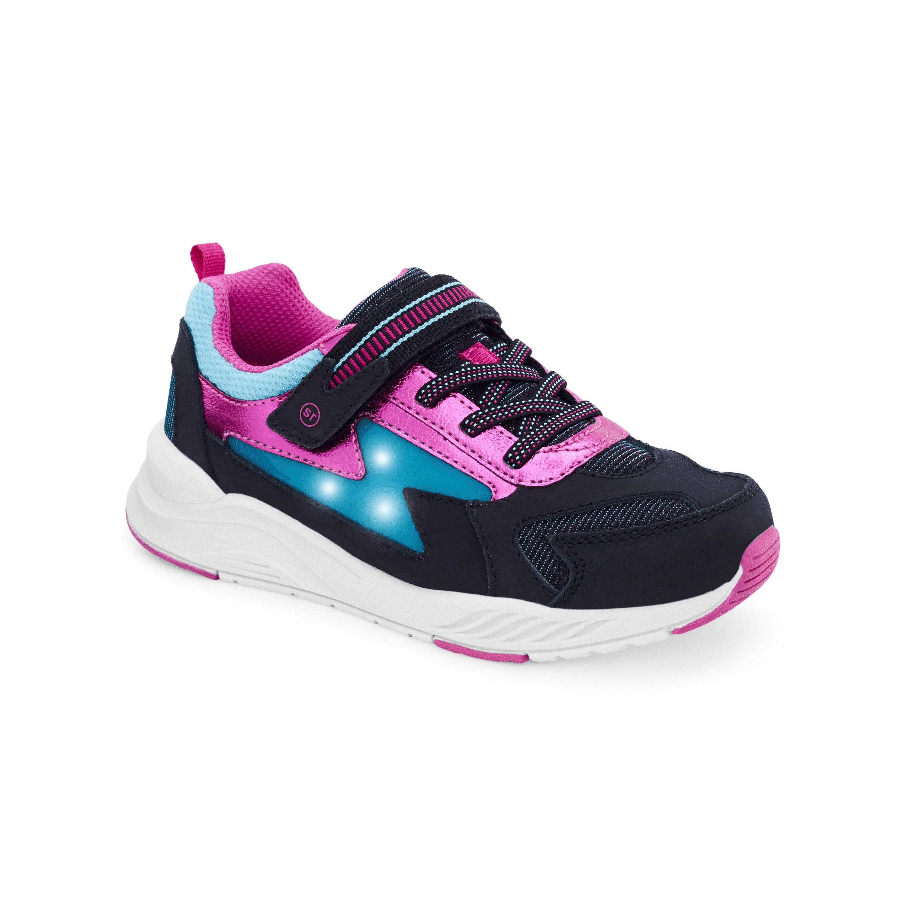 Light-Up Zips Cosmic Sneaker - Big Kid Black Multi