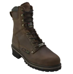 Men's 9" Steel Toe Super Logger Brown - 9490