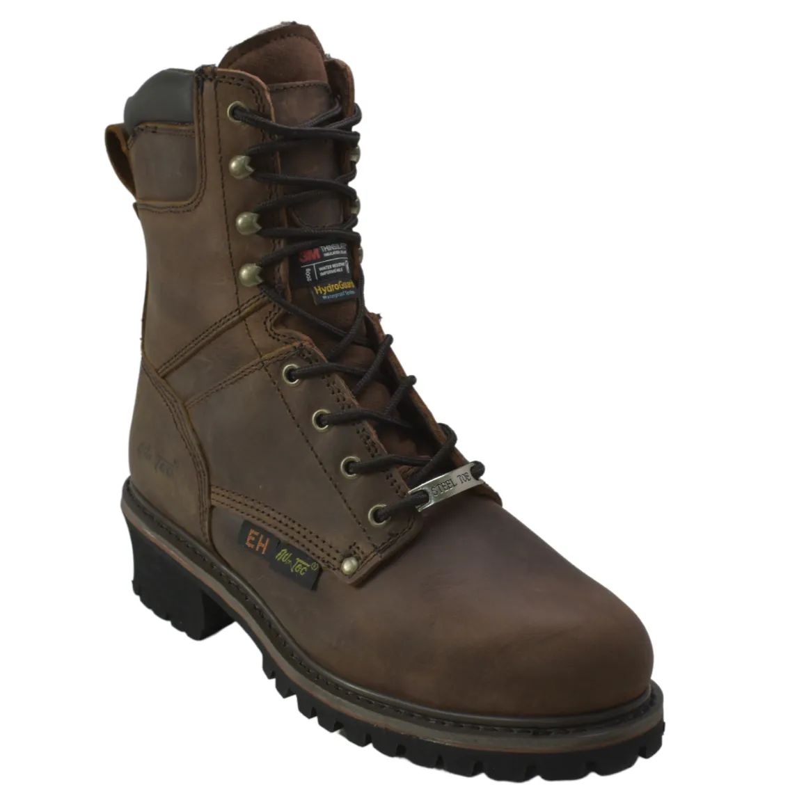 Men's 9" Steel Toe Super Logger Brown - 9490
