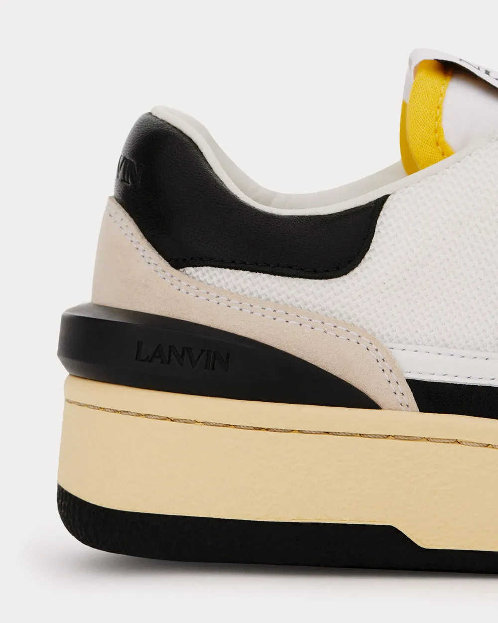 Mesh Clay White / Black Low Top Sneakers