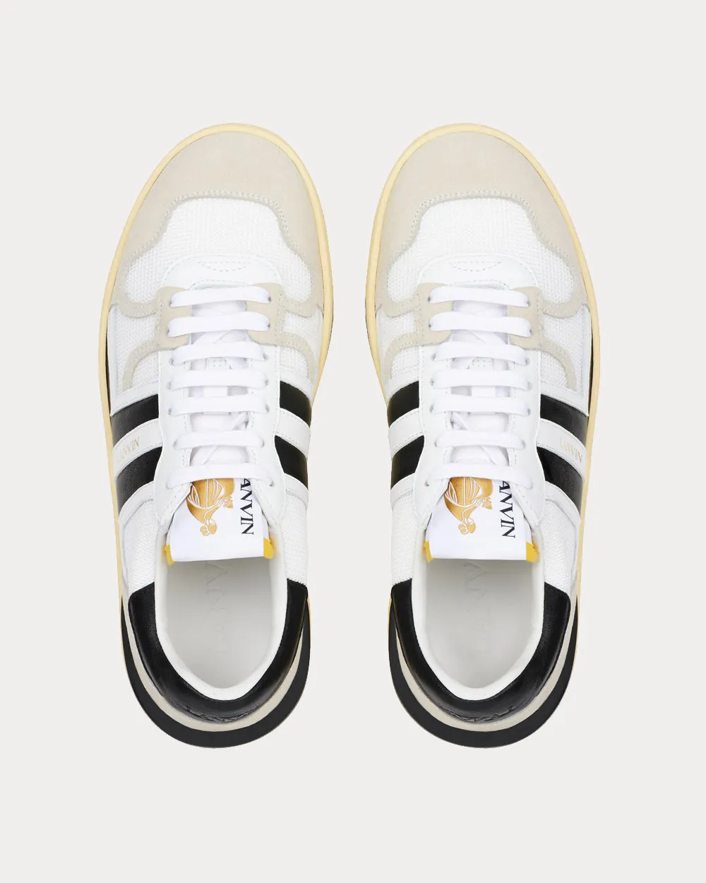 Mesh Clay White / Black Low Top Sneakers