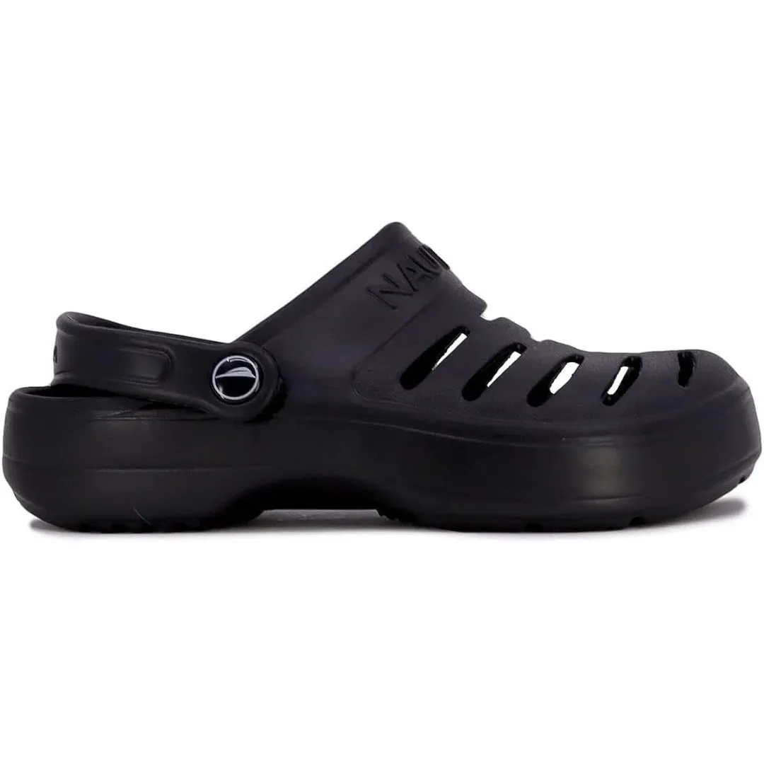 Nautica Unisex River Edge Black Clogs KM3395