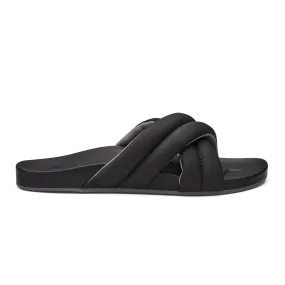 OluKai Women's Hila Sandals- Black/Black