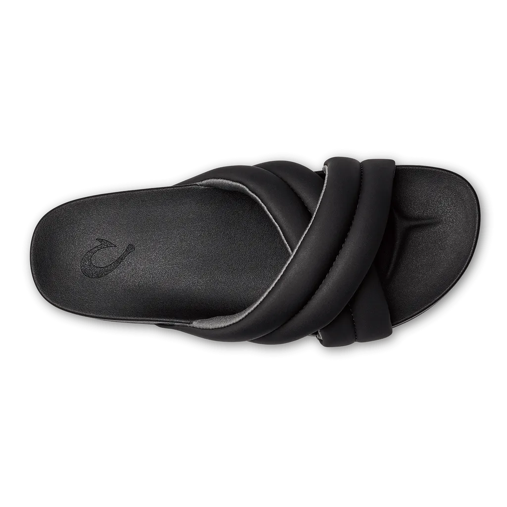 OluKai Women's Hila Sandals- Black/Black
