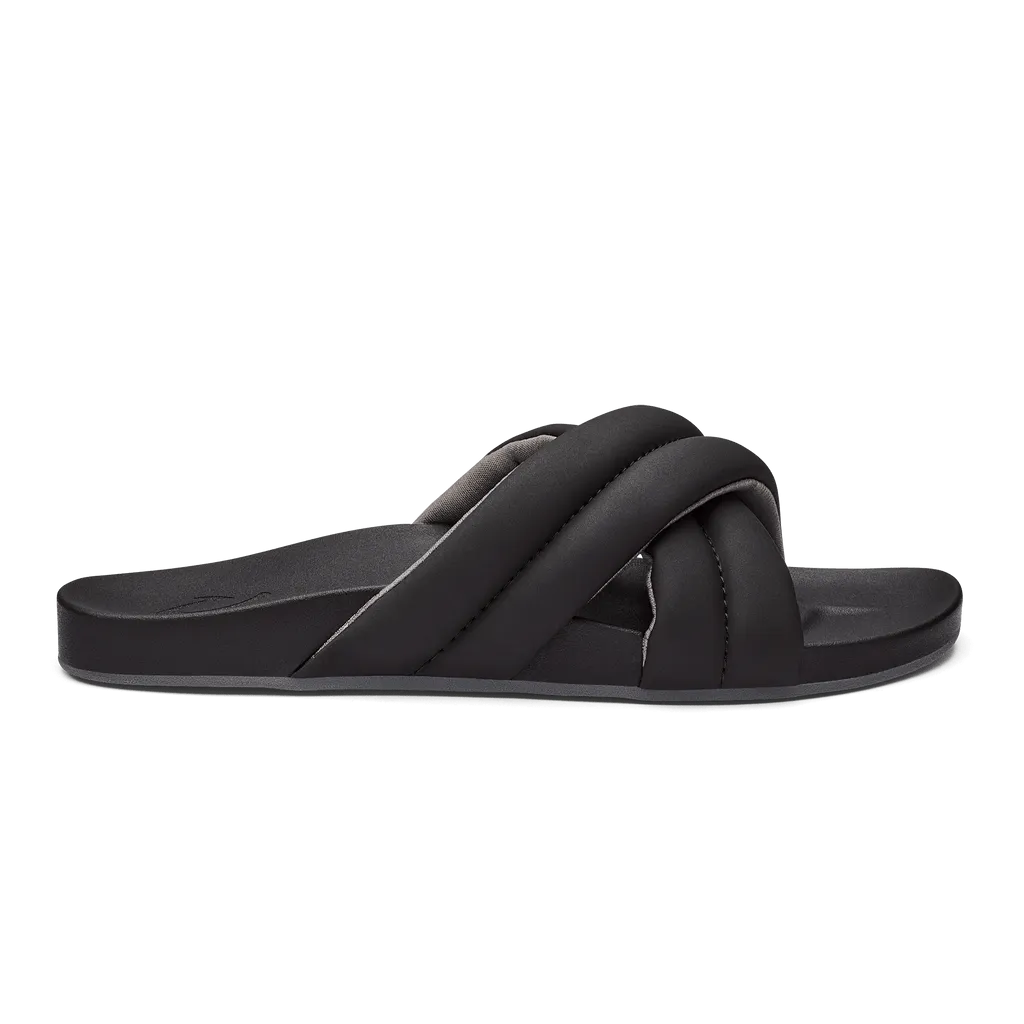 OluKai Women's Hila Sandals- Black/Black