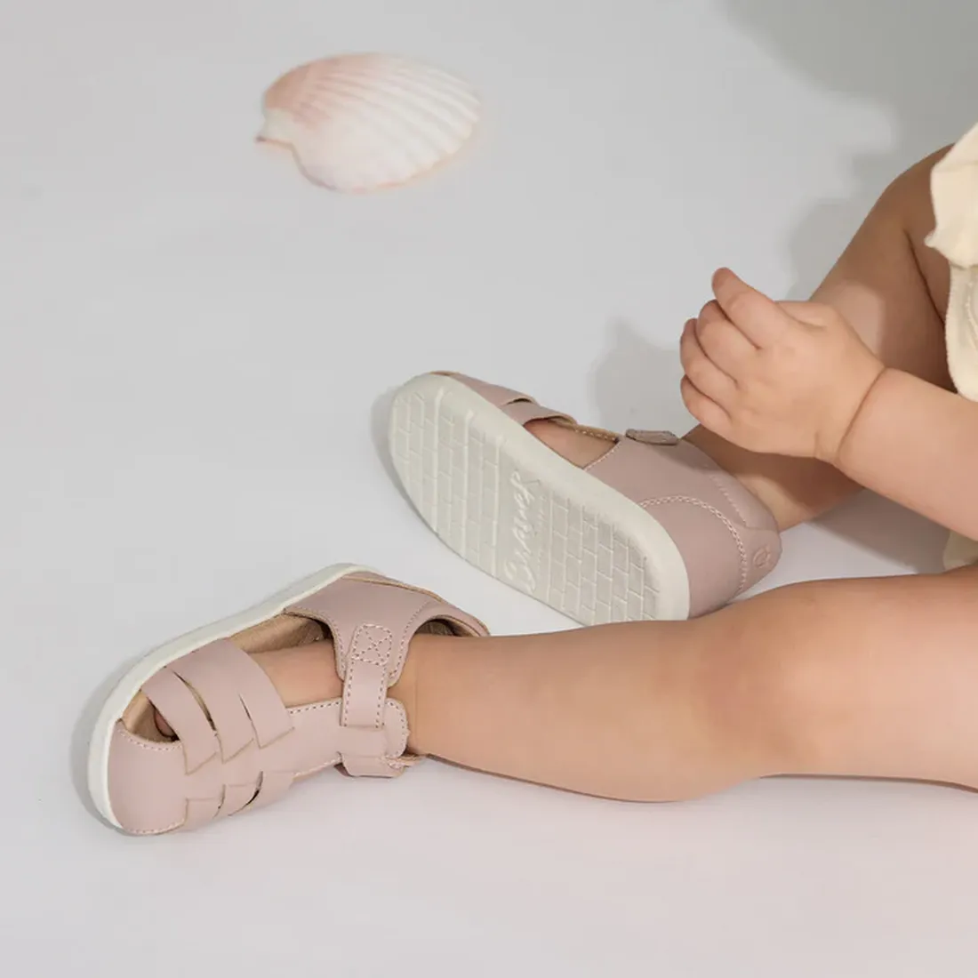 Pretty Braver Billie First Walker Sandal Closed Back Blush