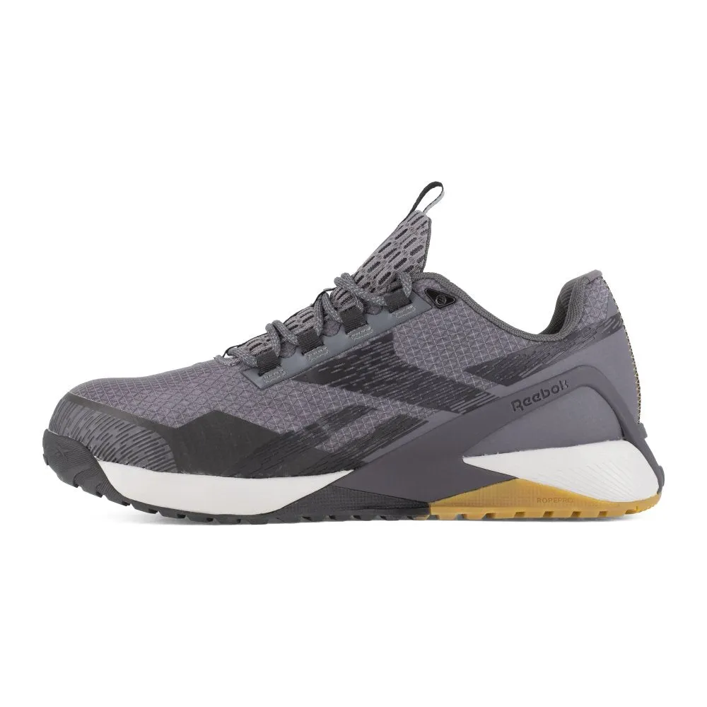 Reebok Nano X1 Adventure Athletic Work Shoe Men's Composite Toe Rb3481 In Grey And Black