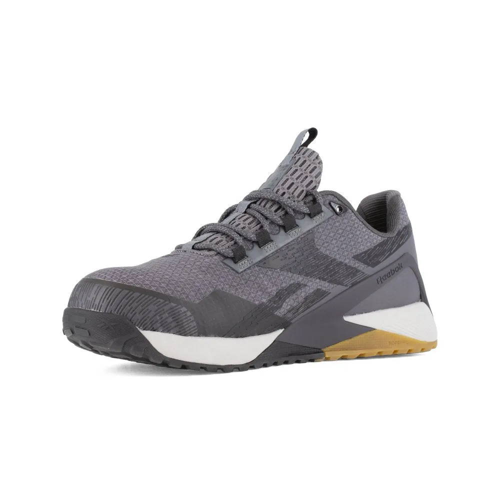 Reebok Nano X1 Adventure Athletic Work Shoe Men's Composite Toe Rb3481 In Grey And Black