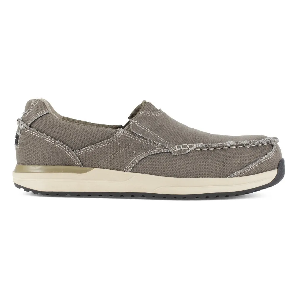 Rockport Casual Work Slip-on Men's Composite Toe Shoe's Langdon Rk2151 In Breen